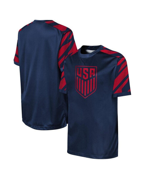 Big Boys and Girls Navy USMNT 2023/24 Winning Tackle T-shirt