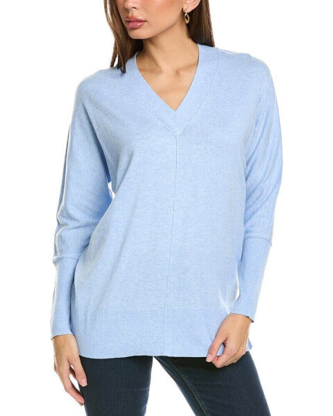 Forte Cashmere Crossover Easy V-Neck Cashmere-Blend Sweater Women's