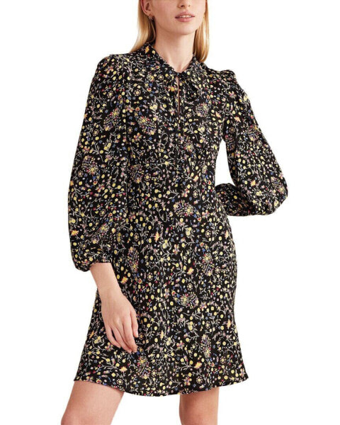 Boden Tie Neck Shirt Dress Women's Uk 12R/ Us 8R