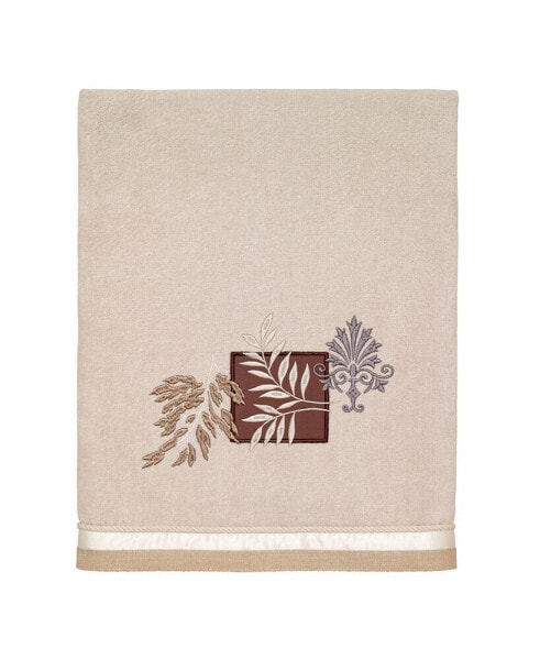 Serenity Embroidered Cotton Bath Towel, 27" x 50"
