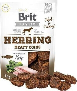 Brit BRIT MEATY JERKY Herring Meaty Coins TALARKI ŚLEDŹ 80g