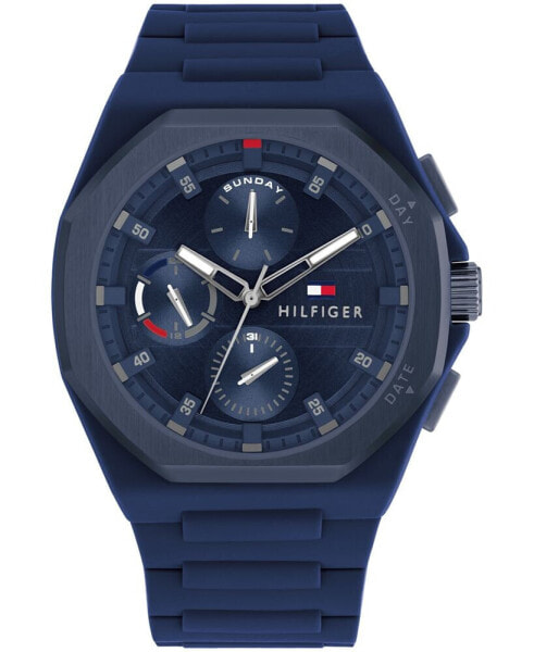 Часы и аксессуары Tommy Hilfiger мужские мультфункциональные синие наручные часы 44мм