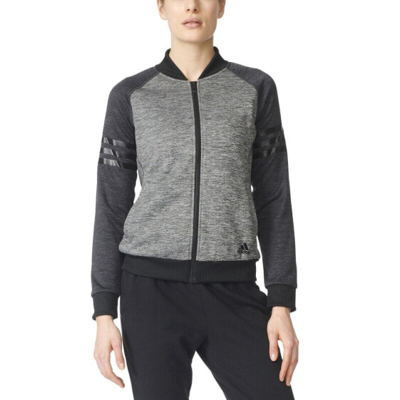 Adidas Women's Team Issue Jacket Fleece Dark Grey/Utility Black AY7648