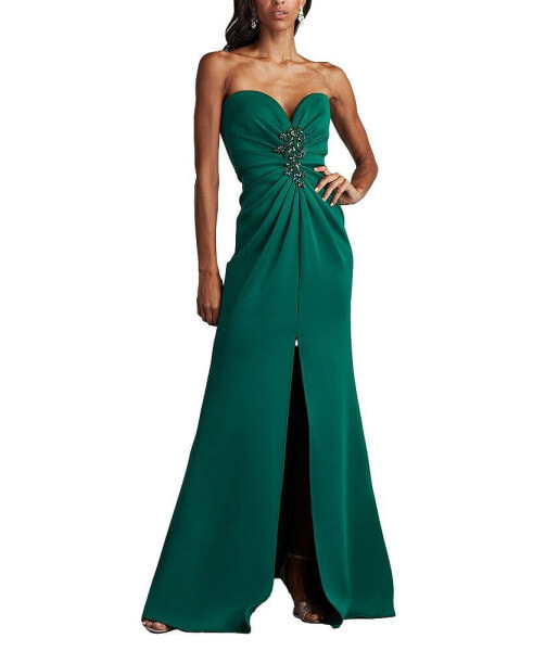 Women's Tia Draped Strapless Gown