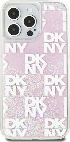 DKNY DKNY Liquid Glitter Multilogo - Etui iPhone 15 Pro Max (różowy)