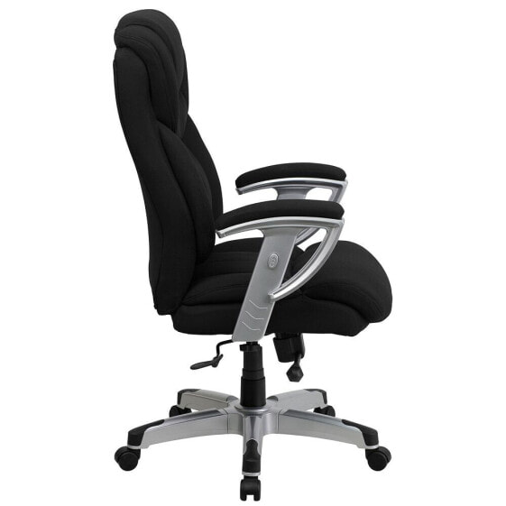 Hercules Series Big & Tall 400 Lb. Rated Black Fabric Executive Swivel Chair With Adjustable Arms