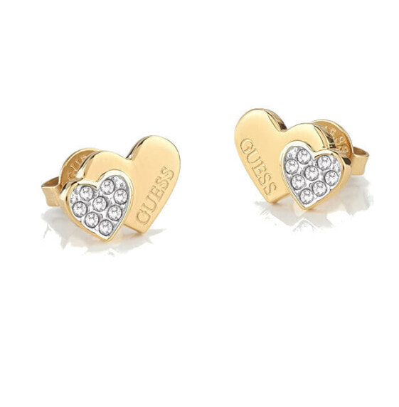 Charming Gold Plated Studs Party Crystal Earrings JUBE02174JWYGT/U