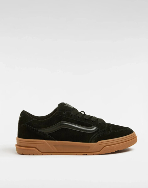 Vans Hylane trainers in black/gum sole