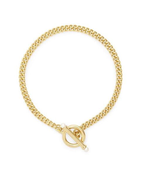 Stella Imitation Pearl Toggle Chain Bracelet
