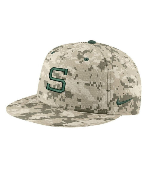 Men's Camo Michigan State Spartans Aero True Baseball Performance Fitted Hat