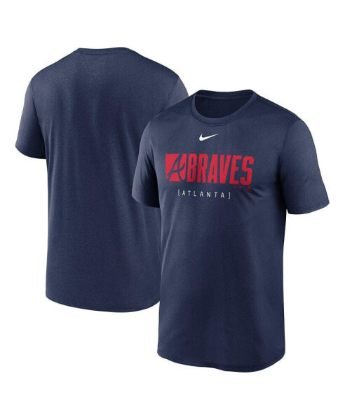 Men's Navy Atlanta Braves Knockout Legend Performance T-Shirt