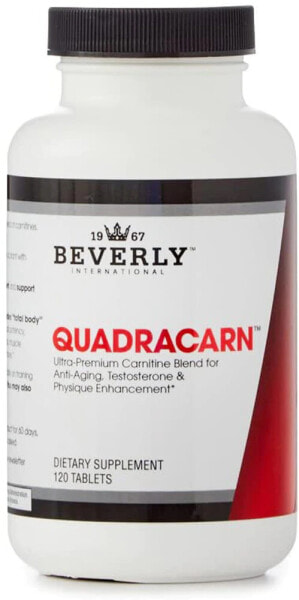 Beverly International Quadracarn Ультра-премиальная смесь карнитина для омолаживания, повышения тестостерона и физической формы 120 таблеток
