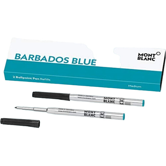 Заправка ручки Montblanc 128219 бирюзовый синий 2 штуки