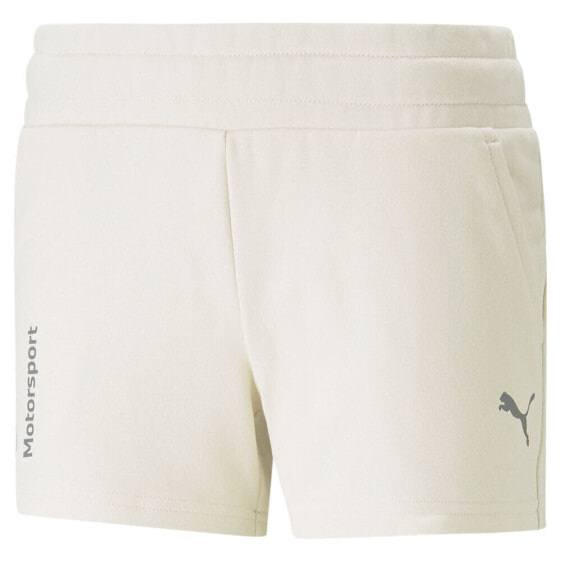 Puma Bmw Mms Essential 4 Inch Shorts Womens White Casual Athletic Bottoms 538290