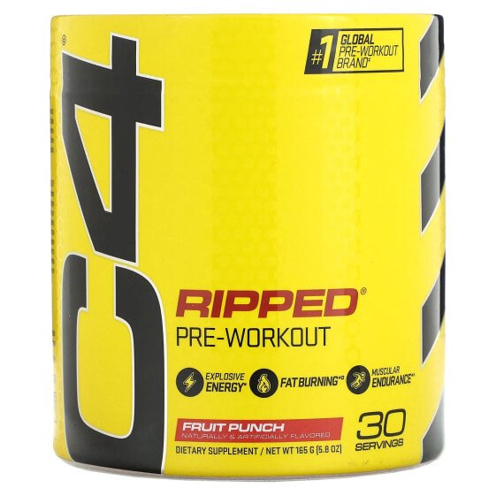 C4 Ripped, Pre-Workout, Fruit Punch, 5.8 oz (165 g)