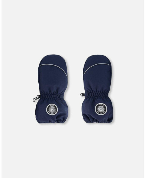 Baby Baby Unisex Solid Mittens Navy