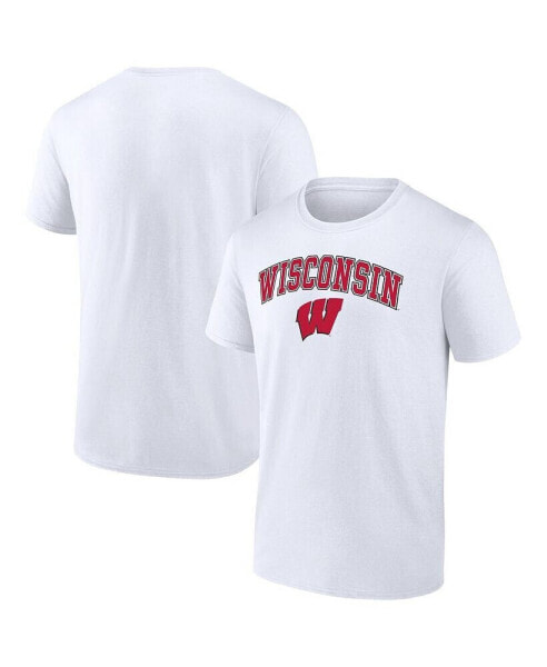 Men's White Wisconsin Badgers Campus T-shirt