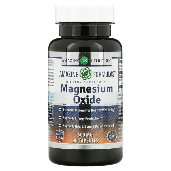 Magnesium Oxide, 500 mg, 90 Capsules