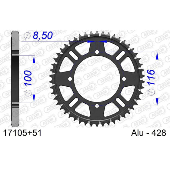 AFAM 17105 rear sprocket