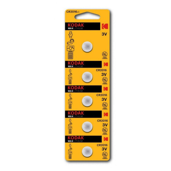 KODAK Max Lithium CR2016 5 Units Batteries