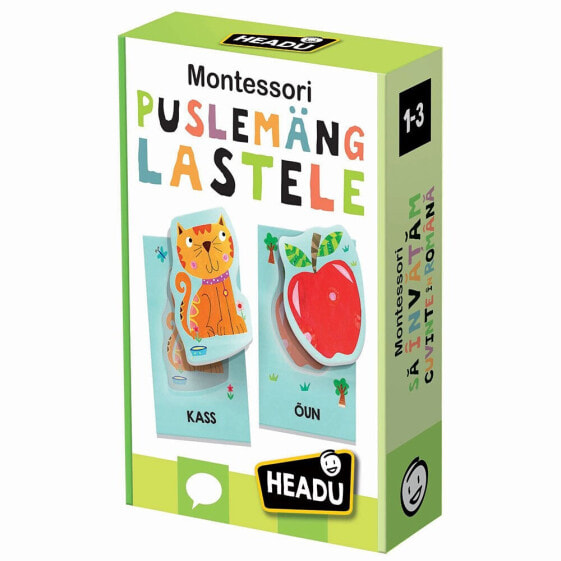 HEADU Montessori Baby Flashcards In Estonian Lang doll