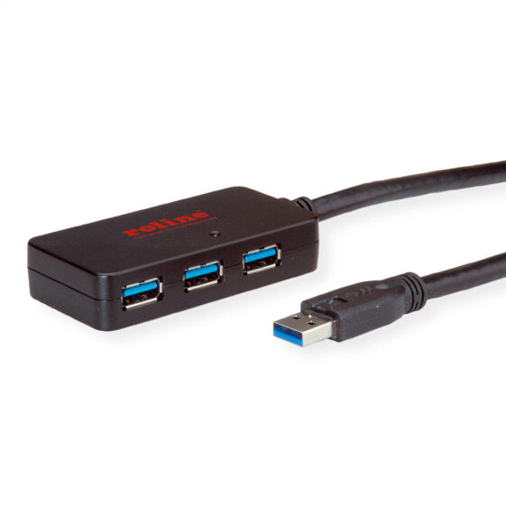 ROLINE USB 3.0 Hub with Repeater - - 4 x SuperSpeed 3.0