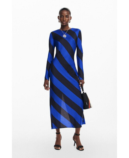 Women's Striped midi dress