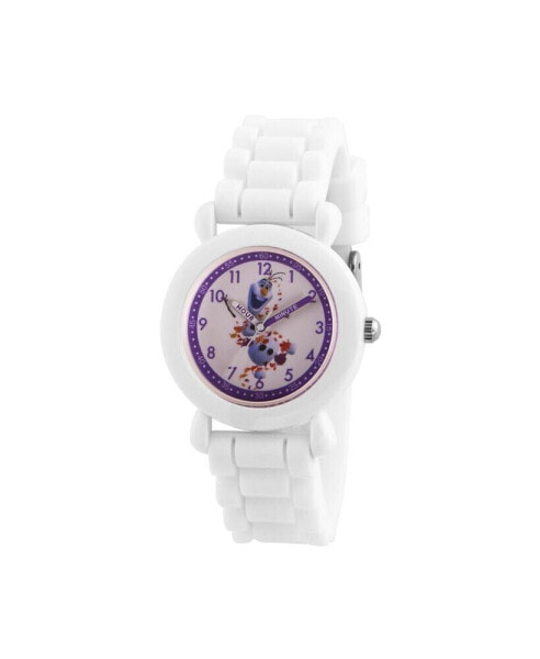 Часы и аксессуары ewatchfactory Disney Frozen 2 Olaf для мальчиков белого цвета, пластик, 32 мм.