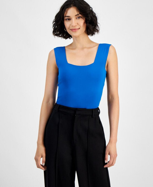 Women's Sleeveless Square-Neck Bodysuit, Created for Macy's