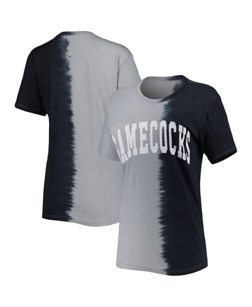 Women's Black South Carolina Gamecocks Find Your Groove Split-Dye T-shirt