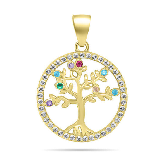 Sparkling gold-plated pendant Tree of Life PT114Y