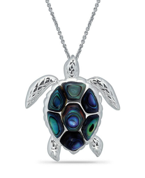 Abalone Inlay Turtle Necklace