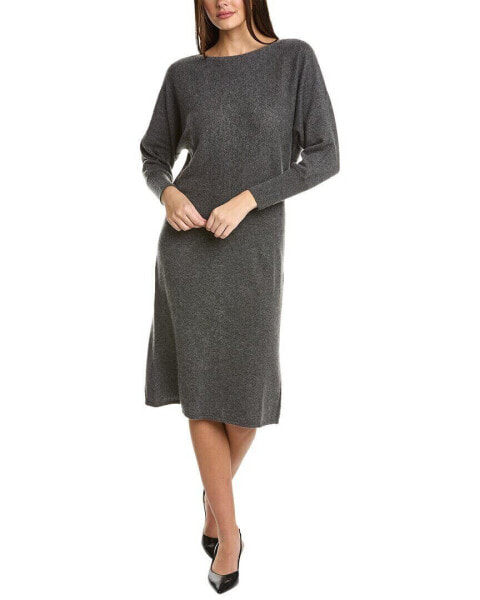 Sofiacashmere Off-The-Shoulder Cashmere Dress Women's Grey Xs