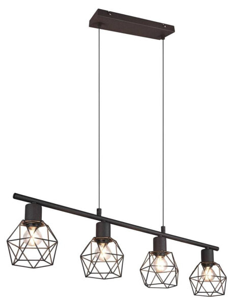 Pendelleuchte Industrial 4-flammig Black