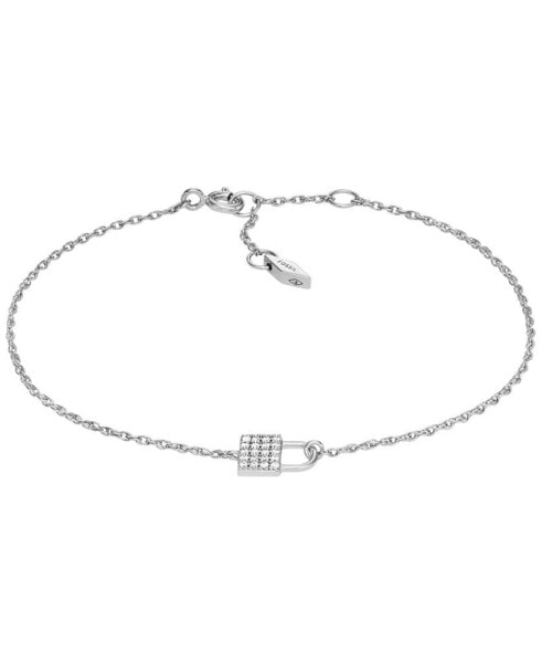 Sterling Silver Lock Chain Bracelet