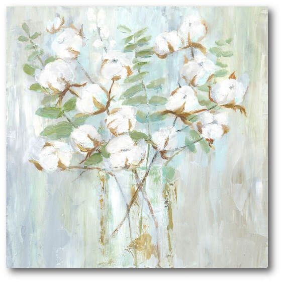 Contemporary Cotton Gallery-Wrapped Canvas Wall Art - 16" x 16"