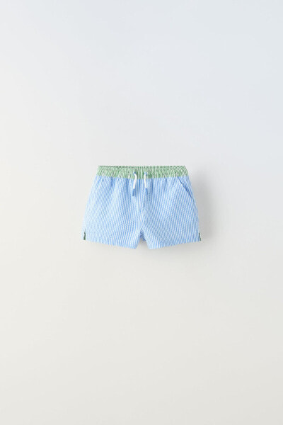 1-6 years/ striped textured swim shorts