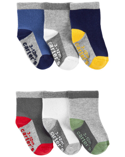 Baby 6-Pack Socks 0-3M