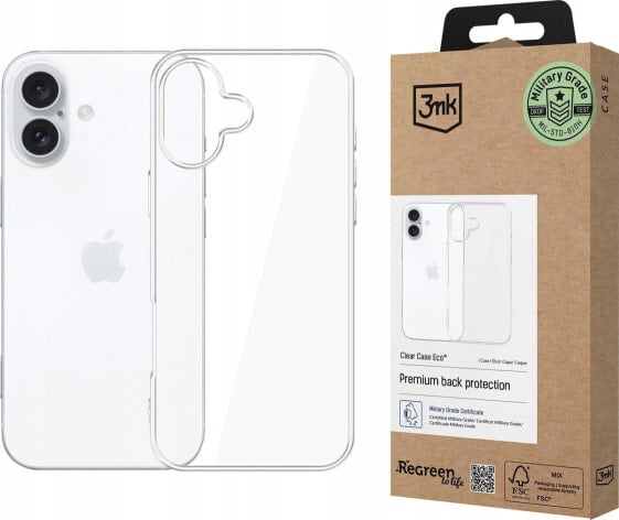 3MK 3MK ClearCase Eco iPhone 16 GRS CU 1304127