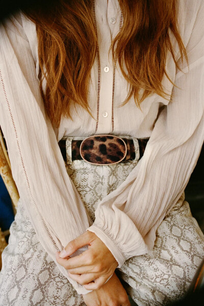 ANIMAL PRINT LEATHER BELT