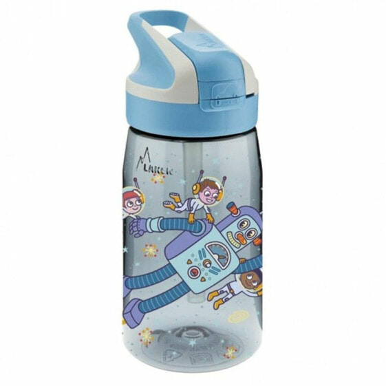 Бутылка для воды в спорте Laken Summit Space Robots Синий Аквамарин 0,45 L
