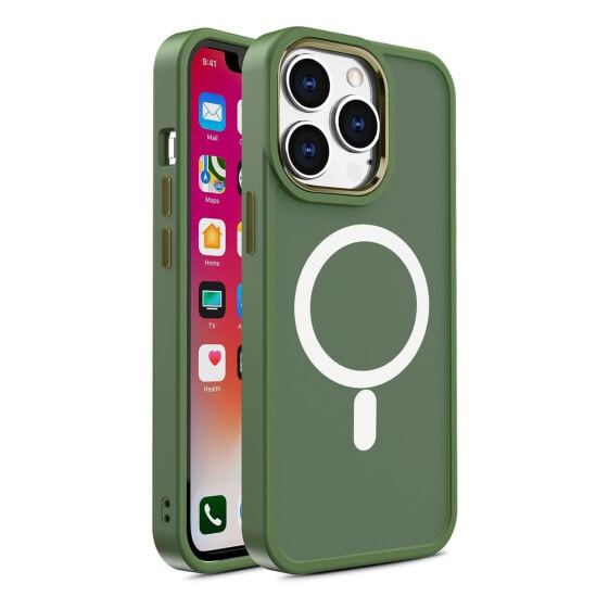 Чехол для iPhone 15 Pro Max с MagSafe и отверстиями для петли зеленый Hurtel