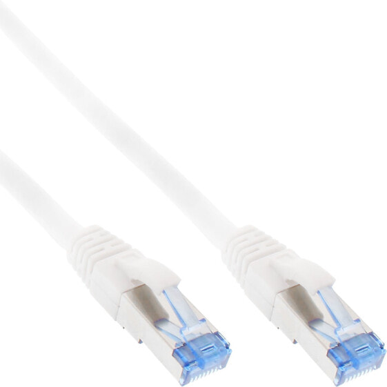 InLine Patch Cable S/FTP PiMF Cat.6A halogen free 500MHz white 0.25m