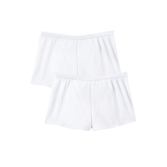 Plus Size Cotton Incontinence Boy Short 2-Pack