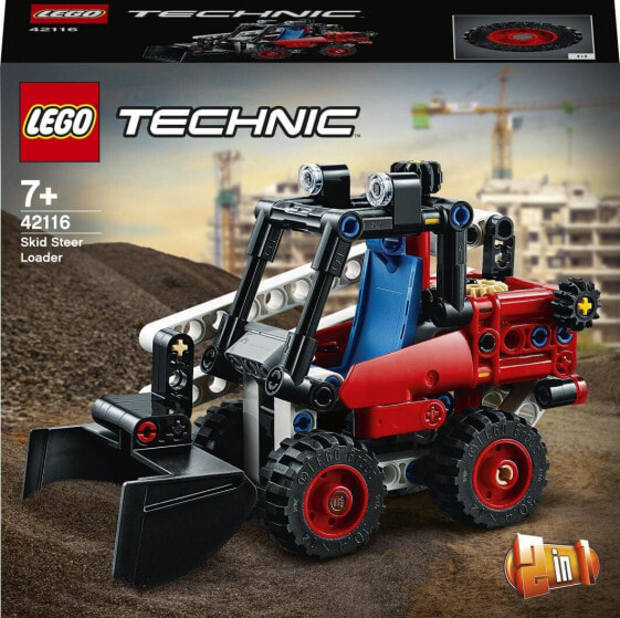 LEGO Technic 42116 2-in-1 Kompaktlader Baggerlader und Traktor, Kinderspielzeug-Baufahrzeug