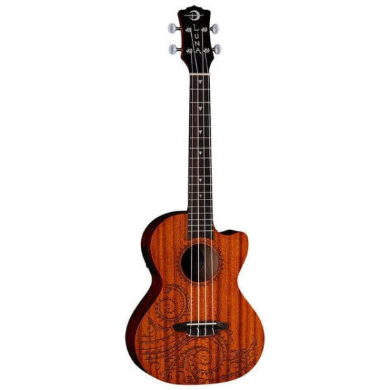 Luna Guitars Uke Tattoo Mahogany Tenor PU