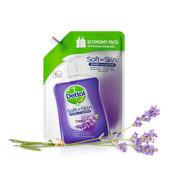 Dettol Soft on Skin Liquid Soap with Lavender Extract Refill Жидкое мыло с экстрактом лаванды Сменный блок 500 мл