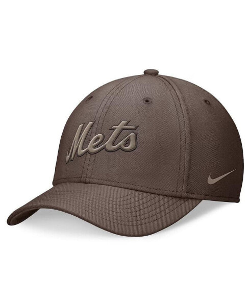 Men's Brown New York Mets Statement Ironstone Performance SwooshFlex Hat