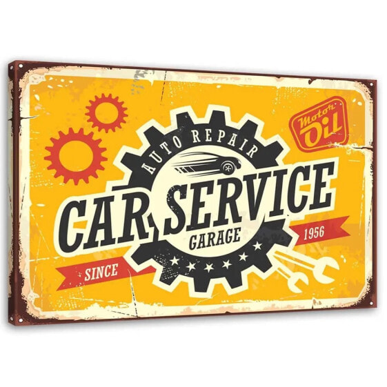 Leinwandbilder Autoservice Retro Schild