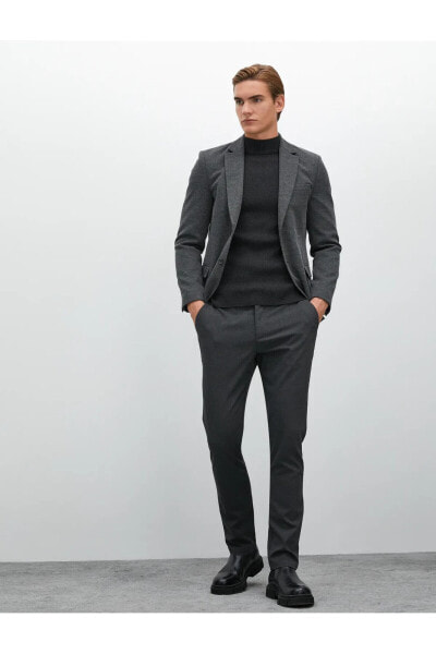 Брюки мужские Koton Классические Slim Fit с деталями на карманах и пуговицами